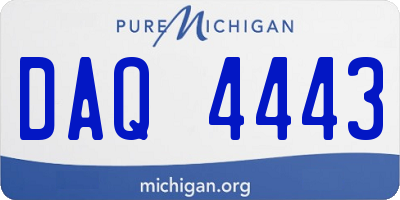 MI license plate DAQ4443