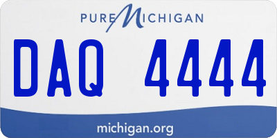 MI license plate DAQ4444