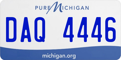 MI license plate DAQ4446