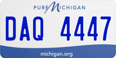 MI license plate DAQ4447