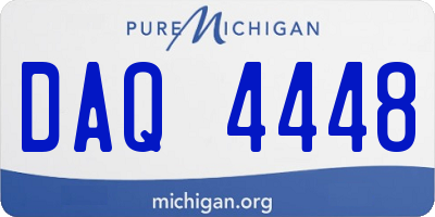 MI license plate DAQ4448