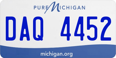 MI license plate DAQ4452