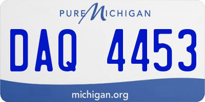 MI license plate DAQ4453