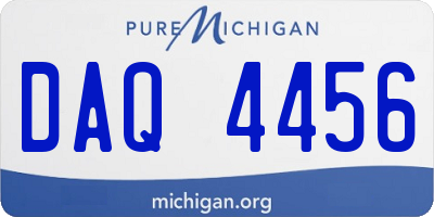 MI license plate DAQ4456