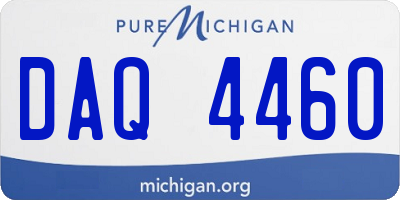 MI license plate DAQ4460