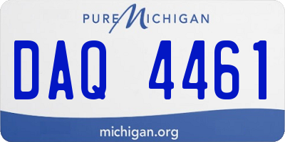 MI license plate DAQ4461