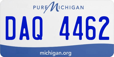 MI license plate DAQ4462