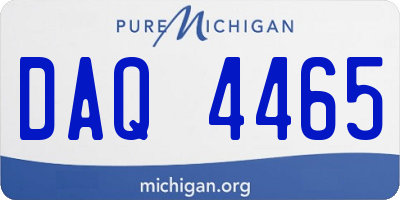 MI license plate DAQ4465