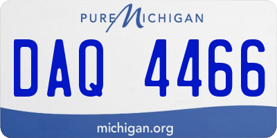 MI license plate DAQ4466