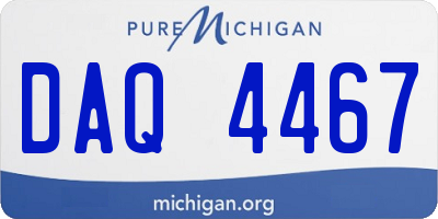 MI license plate DAQ4467