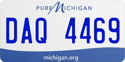 MI license plate DAQ4469