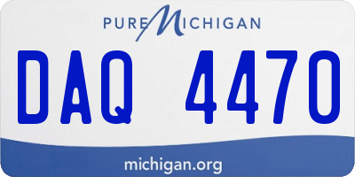 MI license plate DAQ4470