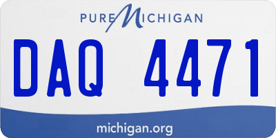 MI license plate DAQ4471