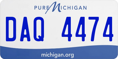 MI license plate DAQ4474