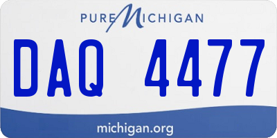 MI license plate DAQ4477