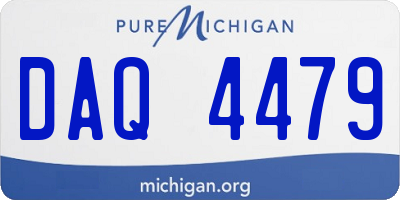 MI license plate DAQ4479