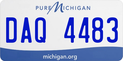 MI license plate DAQ4483