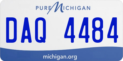 MI license plate DAQ4484