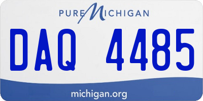 MI license plate DAQ4485