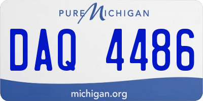 MI license plate DAQ4486