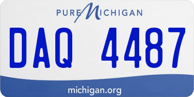 MI license plate DAQ4487