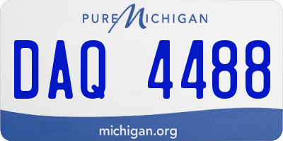 MI license plate DAQ4488