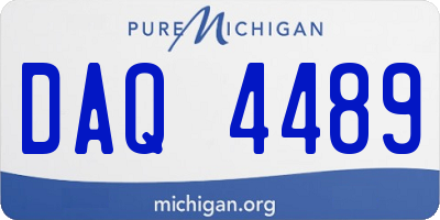 MI license plate DAQ4489