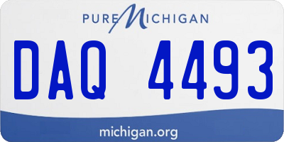 MI license plate DAQ4493