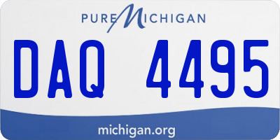 MI license plate DAQ4495