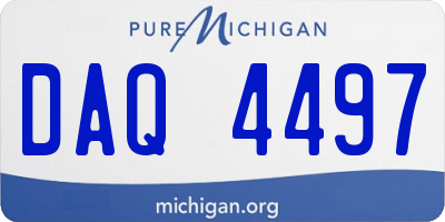 MI license plate DAQ4497