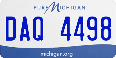 MI license plate DAQ4498