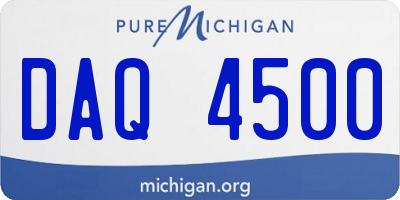 MI license plate DAQ4500