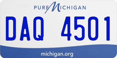 MI license plate DAQ4501