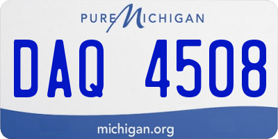 MI license plate DAQ4508