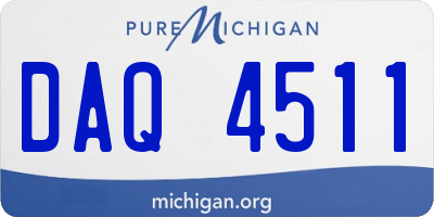 MI license plate DAQ4511