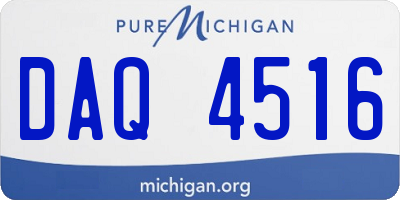 MI license plate DAQ4516