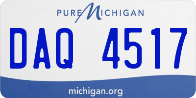MI license plate DAQ4517