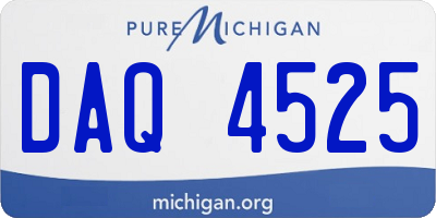 MI license plate DAQ4525