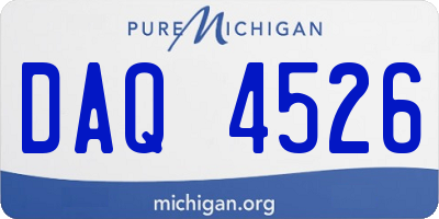 MI license plate DAQ4526