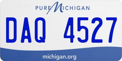 MI license plate DAQ4527
