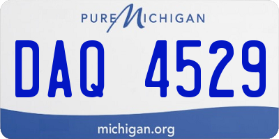 MI license plate DAQ4529