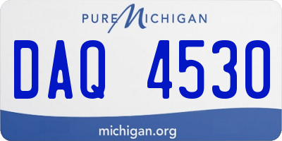 MI license plate DAQ4530