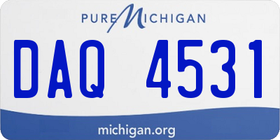 MI license plate DAQ4531