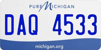 MI license plate DAQ4533