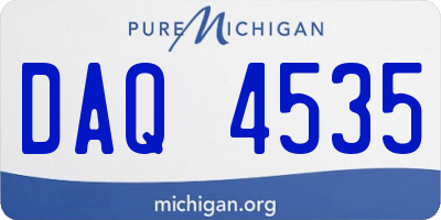 MI license plate DAQ4535