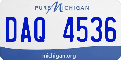 MI license plate DAQ4536