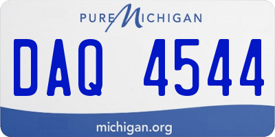 MI license plate DAQ4544