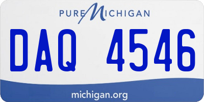 MI license plate DAQ4546
