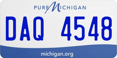 MI license plate DAQ4548
