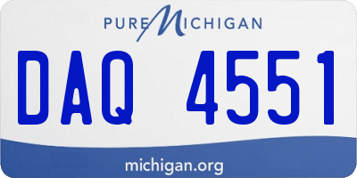 MI license plate DAQ4551